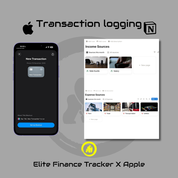 Transaction Logging Apple Shortcut